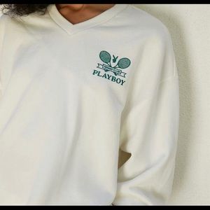 PlayBoy white Caddy oversized sweater